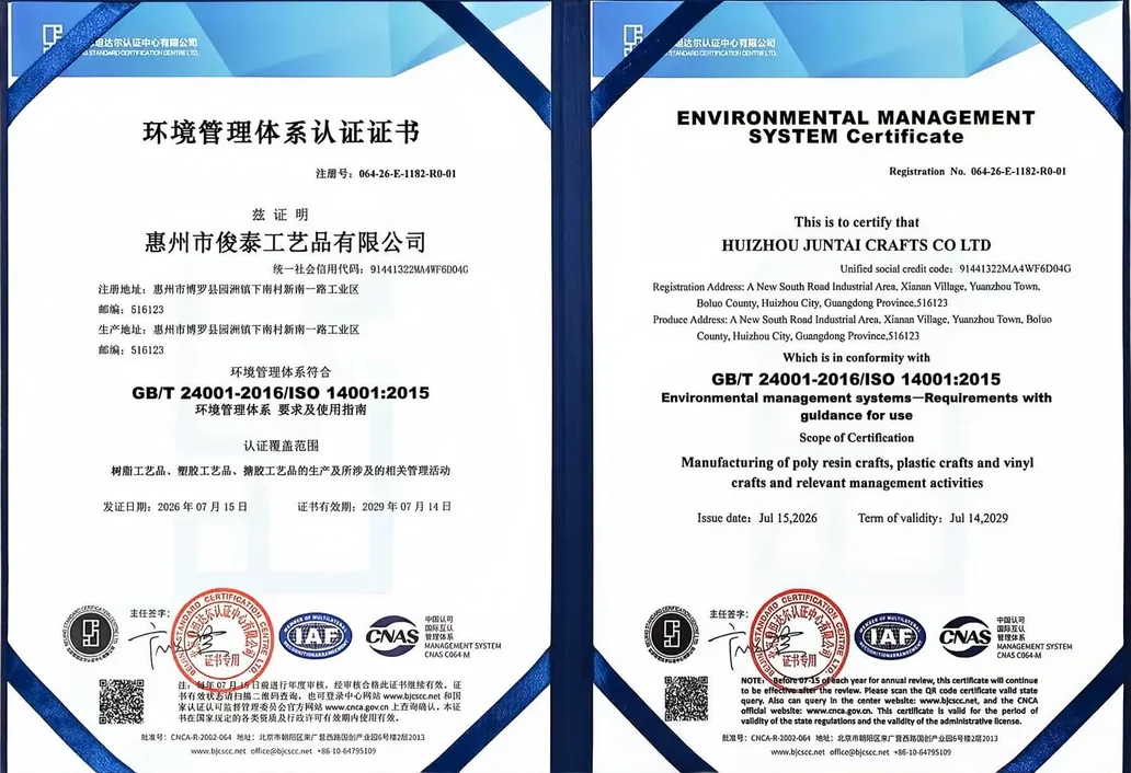 ISO 14001 Environmental Management System Certificate