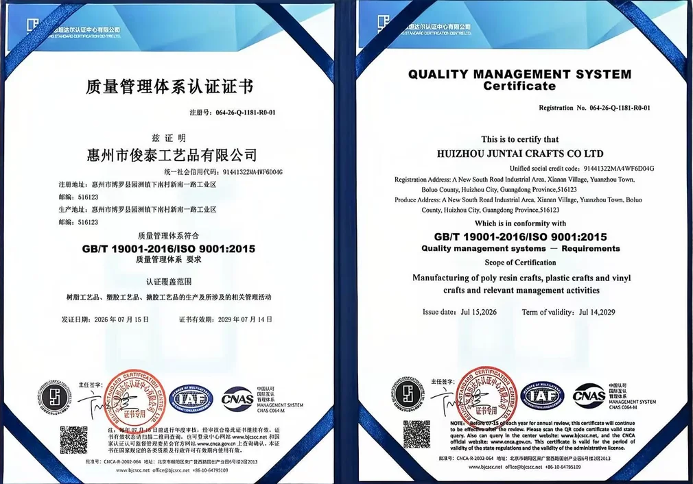 ISO 9001 Quality Management System Certificate